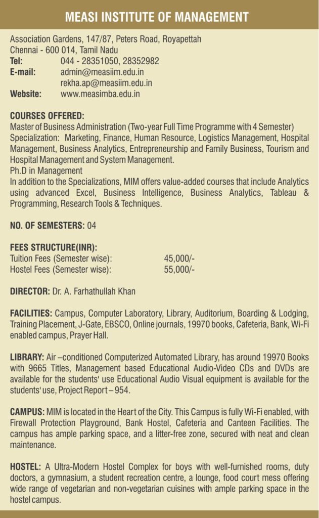 MEASI Institute of Management