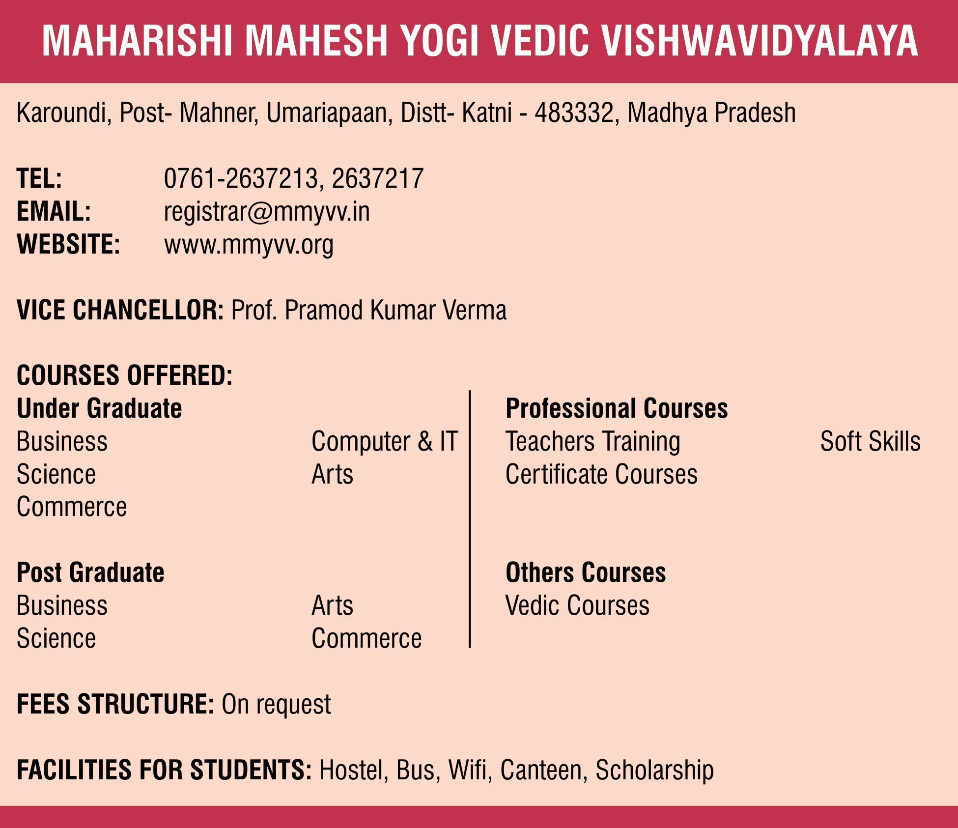 Maharishi Mahesh Yogi Vedic Vishwavidyalaya