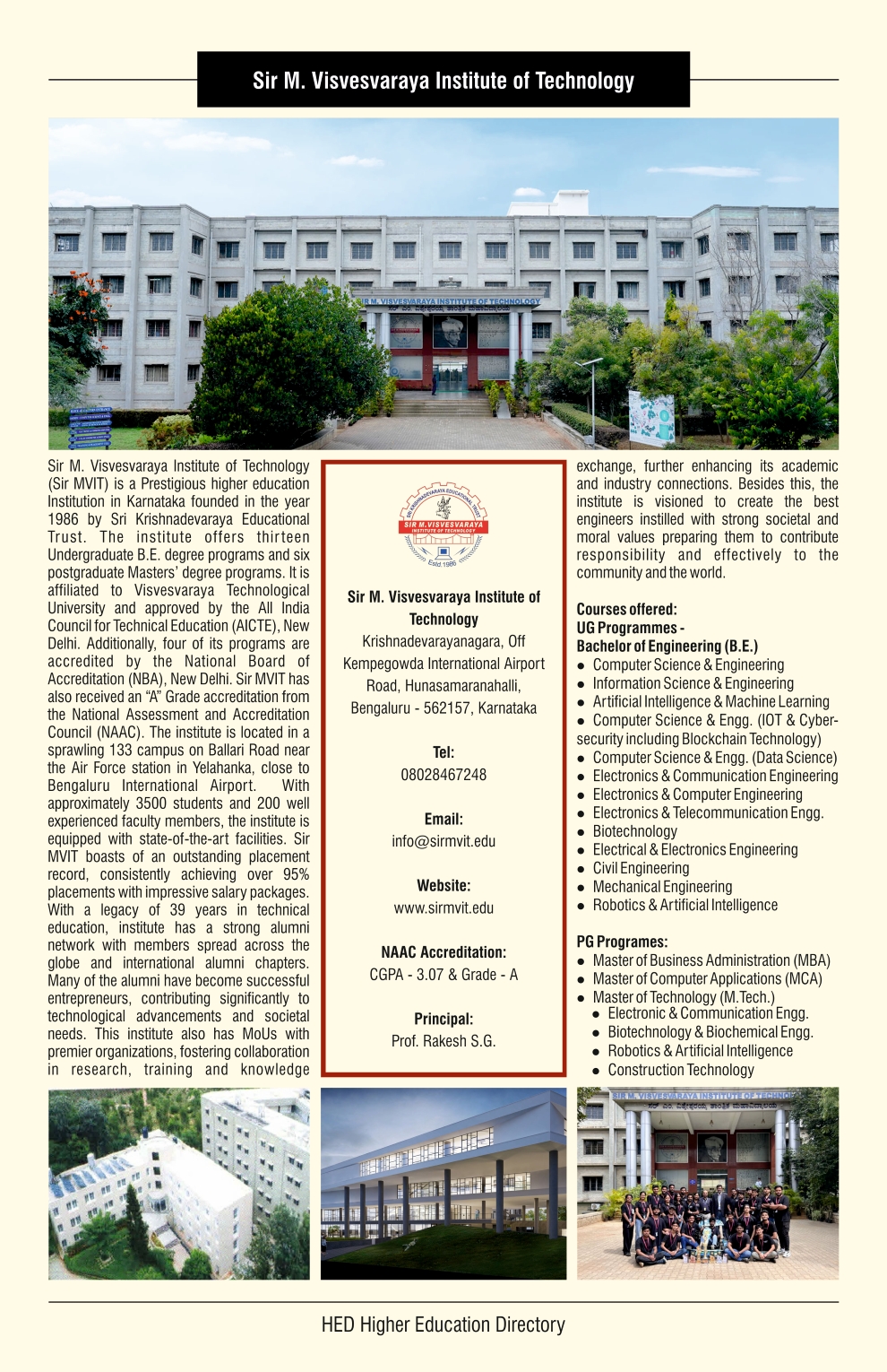 Sir M. Visvesvaraya Institute of Technology