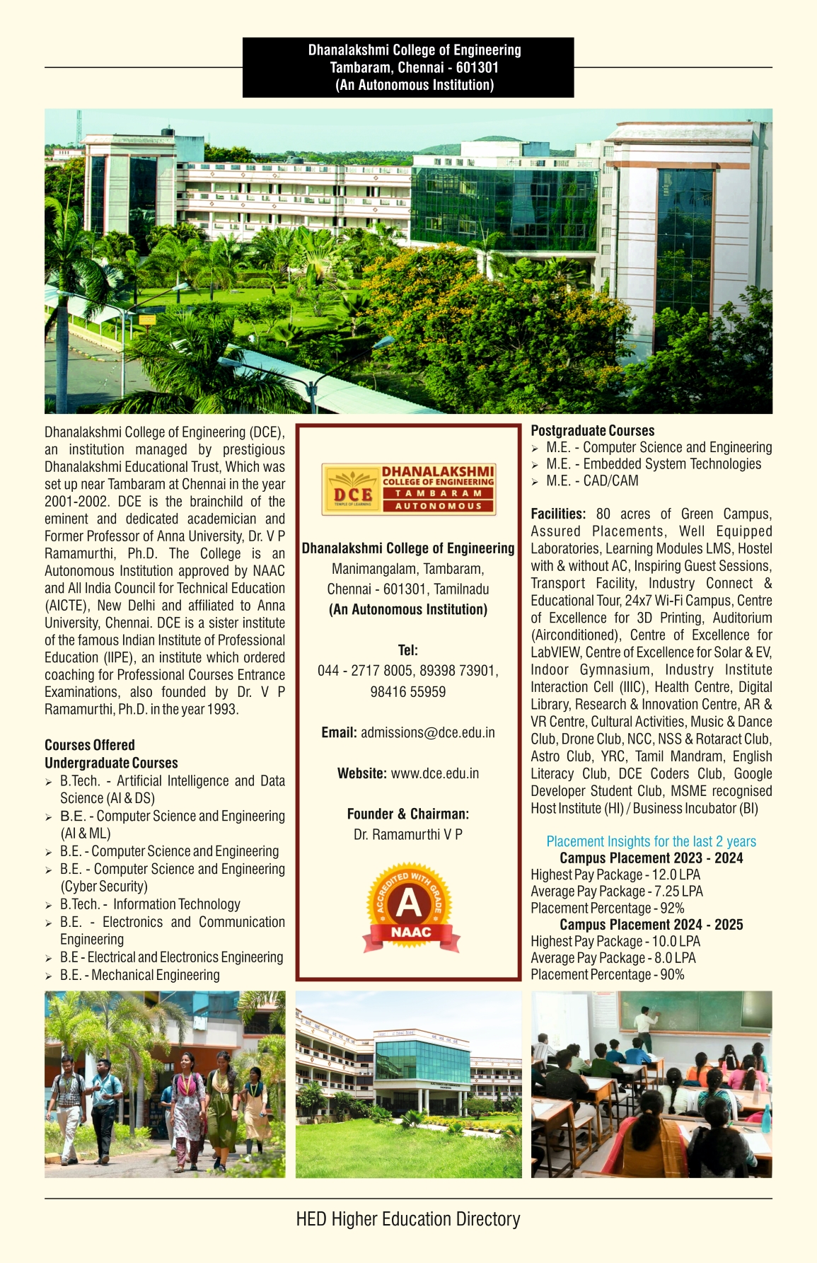 Dhanalakshmi College of Engineering