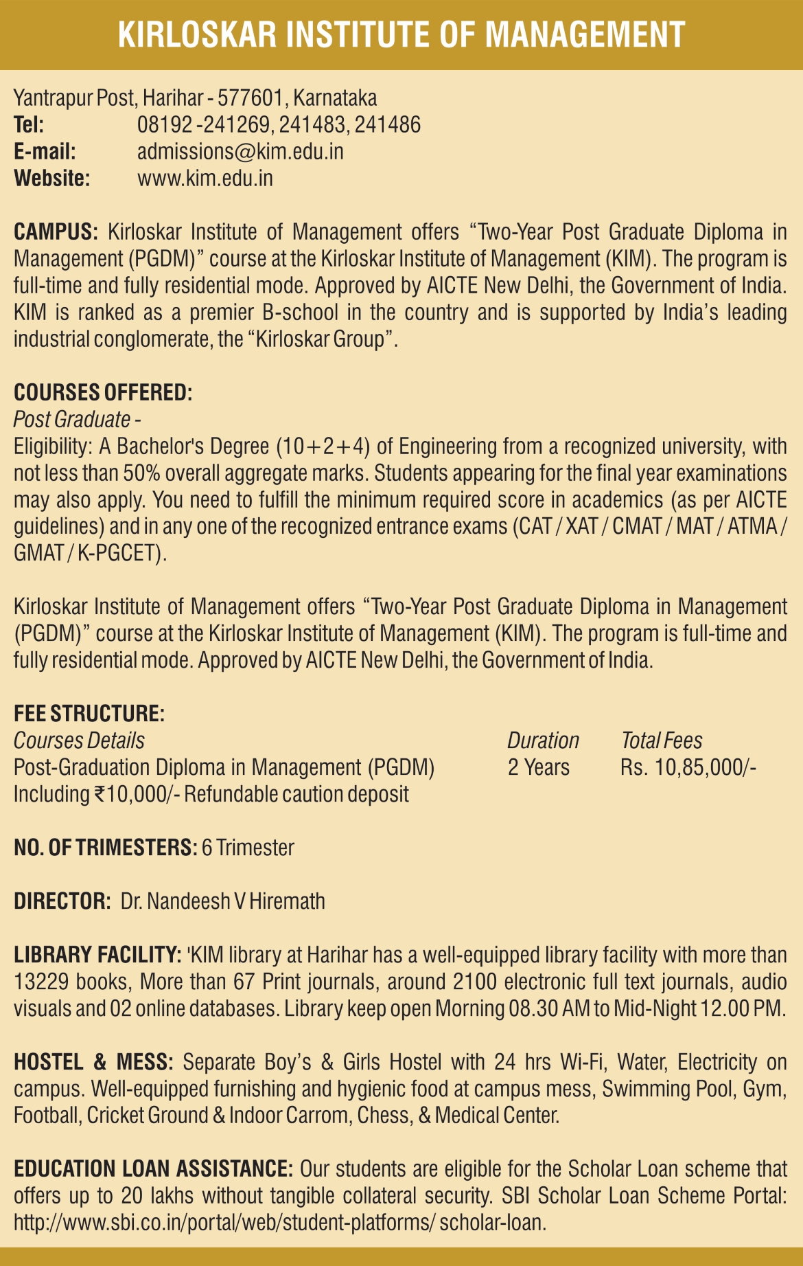 Kirloskar Institute of Management